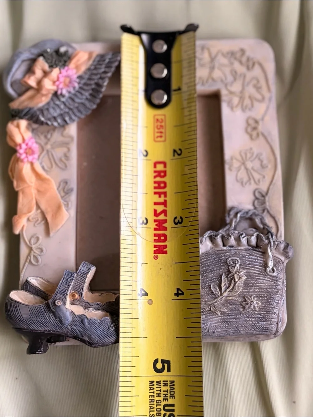 Vintage 3D Victorian Style Hat, Shoes and Purse Picture Frame Art Decor
